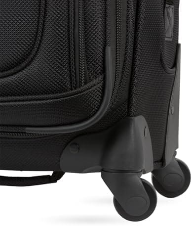 SwissGear Sion Softside Expandable Luggage, Black, Checked-Medium 25-Inch - Image 8