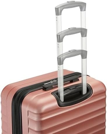 Amazon Basics 26-Inch Hardside Checked Luggage, Hardshell Suitcase With Wheels, Expandable For Up to 15% More Space, With Scratch-Resistant Surface, Four Multi-directional Wheels, Rose Gold - Image 6