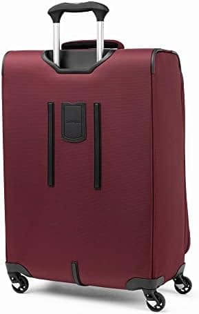 Travelpro Maxlite 5 Softside Expandable Checked Luggage with 4 Spinner Wheels, Lightweight Suitcase, Men and Women, Burgundy, Checked Medium 25-Inch - Image 7