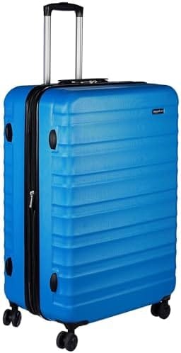 Amazon Basics 30-Inch Hardside Checked Luggage, Hardshell Suitcase With Wheels, Expandable For Up to 15% More Space, With Scratch-Resistant Surface, Four Multi-directional Wheels, Light Blue