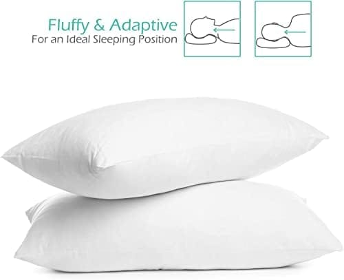 Nestl Toddler Pillow - Pack of 2 Baby Pillows - Organic Cotton Kids Pillow for Sleeping - Soft Kids Travel Pillow - Perfect Toddler Bed Pillow - 13 x 18 Inches,White - Image 2