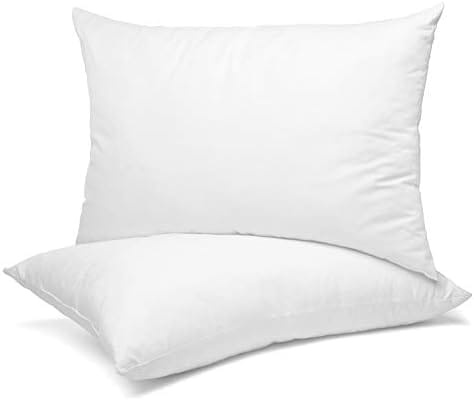 Nestl Toddler Pillow - Pack of 2 Baby Pillows - Organic Cotton Kids Pillow for Sleeping - Soft Kids Travel Pillow - Perfect Toddler Bed Pillow - 13 x 18 Inches,White