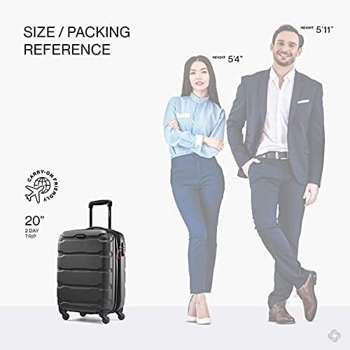 Samsonite Omni PC Hardside Expandable Luggage with Spinner Wheels, Carry-On 20-Inch, Black - Image 3