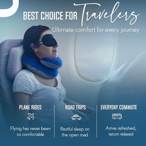 BCOZZY Travel Neck Pillow for Airplane – Patented Double Support for Head, Neck, and Chin. Best for Long Flights, Plane Sleeping, and Car Rides. Adjustable Size. Fully Washable. Carry Bag. Large, Gray - Image 7