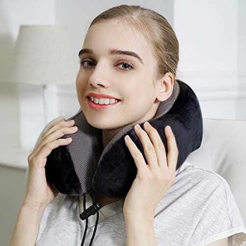 Travel Pillow, Best Memory Foam Neck Pillow Head Support Soft Pillow for Sleeping Rest, Airplane Car & Home Use (Black) - Image 3