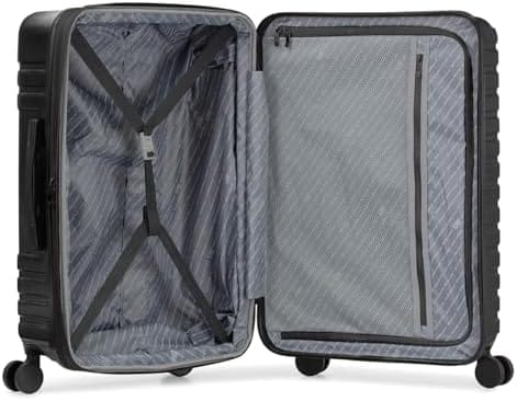 U.S. Traveler Boren Polycarbonate Hardside Rugged Travel Suitcase Luggage with 8 Spinner Wheels, Aluminum Handle, Black, Checked-Large 30-Inch - Image 5