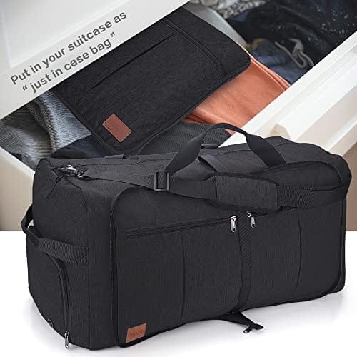 100L Travel Duffle Bag for Men, Urtala 32” Large Duffle Bag for Traveling with Shoe Compartment, Foldable Travel Duffel Bag Weekender Bag Gym Bag for Men Women Waterproof & Tear Resistant (Black) - Image 5