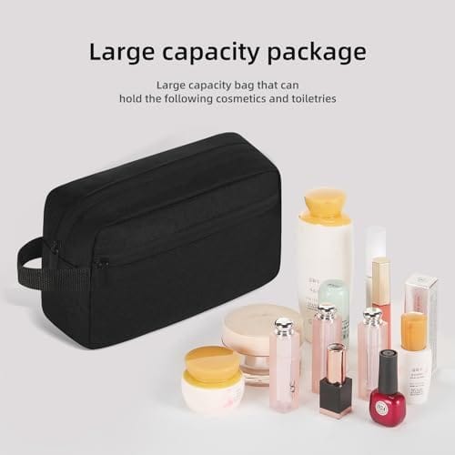 Travel Toiletry bag Toiletry bag for women men Hanging Cosmetic bag Travel accessories for Women Men (Black) - Image 3