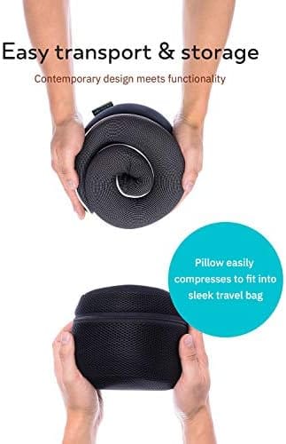 Travel Neck Pillows for Airplanes, Sleeping Essentials for Long haul Flights, 360° Head Support, Car and Airplane Kit with 3D Contoured Eye Mask, Earplugs and Luxury Mesh Bag (Adult, Grey) - Image 7