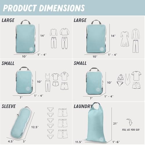 TRIPPED Travel Gear Compression Packing Cubes for Travel - Luggage and Backpack Organizer Packaging Cubes for Clothes - Image 3