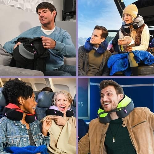 Cabeau The Neck's Evolution, TNE S3 Travel Neck Pillow Memory Foam Airplane Pillow - Neck Pillow with Attachment Straps - 360-Degree Support for Travel, Home, Office, and Gaming (Paris Lavender) - Image 9