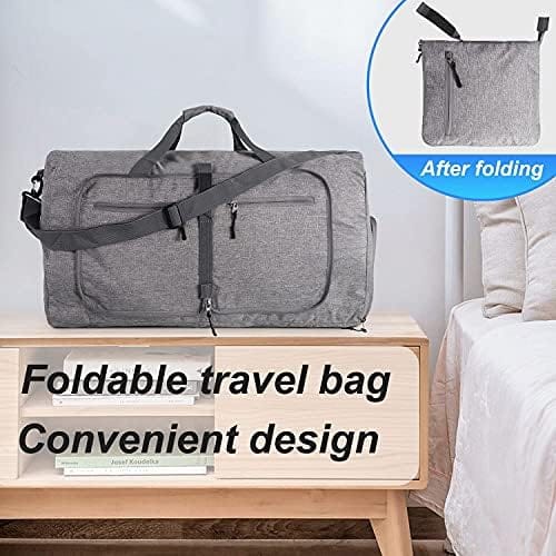 Vomgomfom Travel Duffle Bag for Men, 65L 85L 115L Foldable Travel Duffel Bag with Shoes Compartment Overnight Bag for Men Women - Image 8