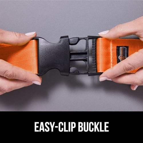 Gorilla Grip Heavy Duty Adjustable Luggage Straps for Suitcases, Easy to Identify Travel Belt Connector Holds Suitcase Together, Extends Life of Bag, Strap Connects Two Bags, Accessories 2 Pack Orange - Image 7