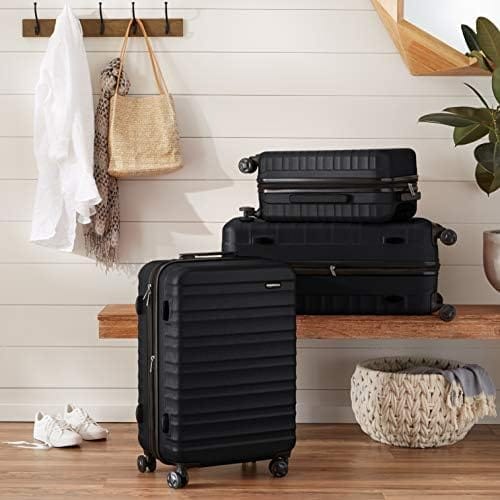 Amazon Basics 30-Inch Hardside Checked Luggage, Hardshell Suitcase With Wheels, Expandable For Up to 15% More Space, With Scratch-Resistant Surface, Four Multi-directional Wheels, Black - Image 7