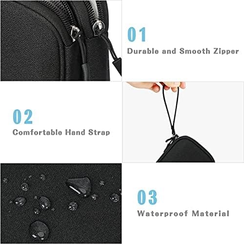 FYY Travel Cable Organizer Pouch Electronic Accessories Carry Case Portable Waterproof Double Layers All-in-One Storage Bag for Cord, Charger, Phone, Earphone Black - Image 5