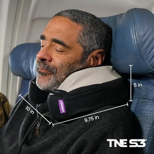 Cabeau The Neck's Evolution, TNE S3 Travel Neck Pillow Memory Foam Airplane Pillow - Neck Pillow with Attachment Straps - 360-Degree Support for Travel, Home, Office, and Gaming (Paris Lavender) - Image 7