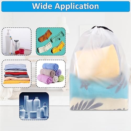 Clear Shoe Bags for Travel 5 PCS, 15.7" x 11.8" Drawstring Travel Shoe Bags for Packing, Waterproof Dustproof Portable Travel Shoe Storage Bag for Men and Women - Image 6