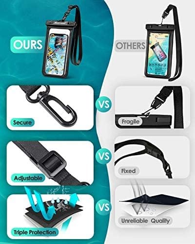 Hiearcool Waterproof Phone Pouch, Waterproof Phone Case for iPhone 16 15 14 13 Pro Max, IPX8 Cellphone Dry Bag Beach Cruise Ship Essentials 2Pack-8.3" - Image 4