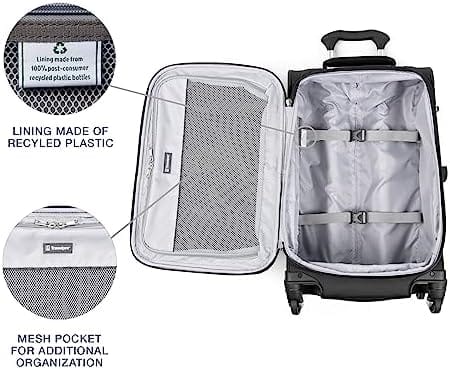 Travelpro Maxlite 5 Softside Expandable Carry on Luggage with 4 Spinner Wheels, Lightweight Suitcase, Men and Women, Black, Carry On 21-Inch - Image 5