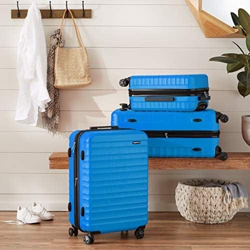 Amazon Basics 30-Inch Hardside Checked Luggage, Hardshell Suitcase With Wheels, Expandable For Up to 15% More Space, With Scratch-Resistant Surface, Four Multi-directional Wheels, Light Blue - Image 7