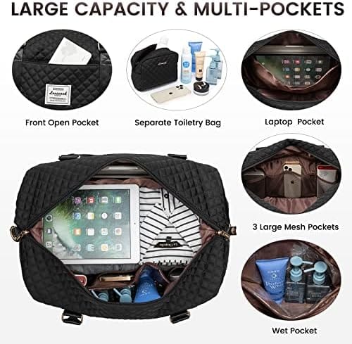 LOVEVOOK Travel Duffle Bag,Weekender Bags for Women with Shoe Compartment，Carry on Overnight Bag with Toiletry Bag,Gym Duffel Bag with Wet Pocket, Hospital Bags for Labor and Delivery - Image 3