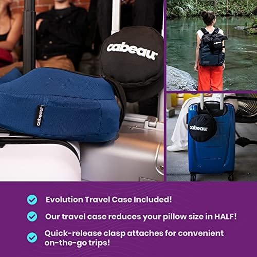 Cabeau Evolution S3 Travel Neck Pillow Memory Foam Neck Support, Adjustable Clasp, and Seat Strap Attachment - Comfort On-The-Go with Carrying Case for Airplane, Train, and Car (Jet Black) - Image 7